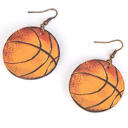 Slam Dunk Style: Basketball Dangle Earrings! 🏀