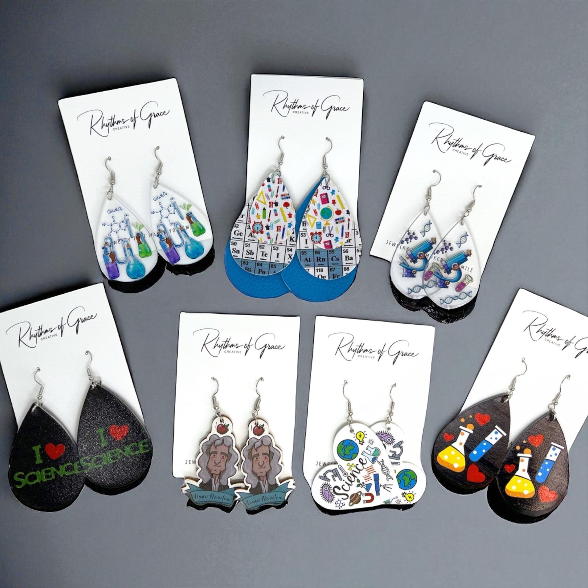 Science in Style: Unleash Your Inner Genius with our STEM Teacher Earrings! - Rhythms of Grace Creative