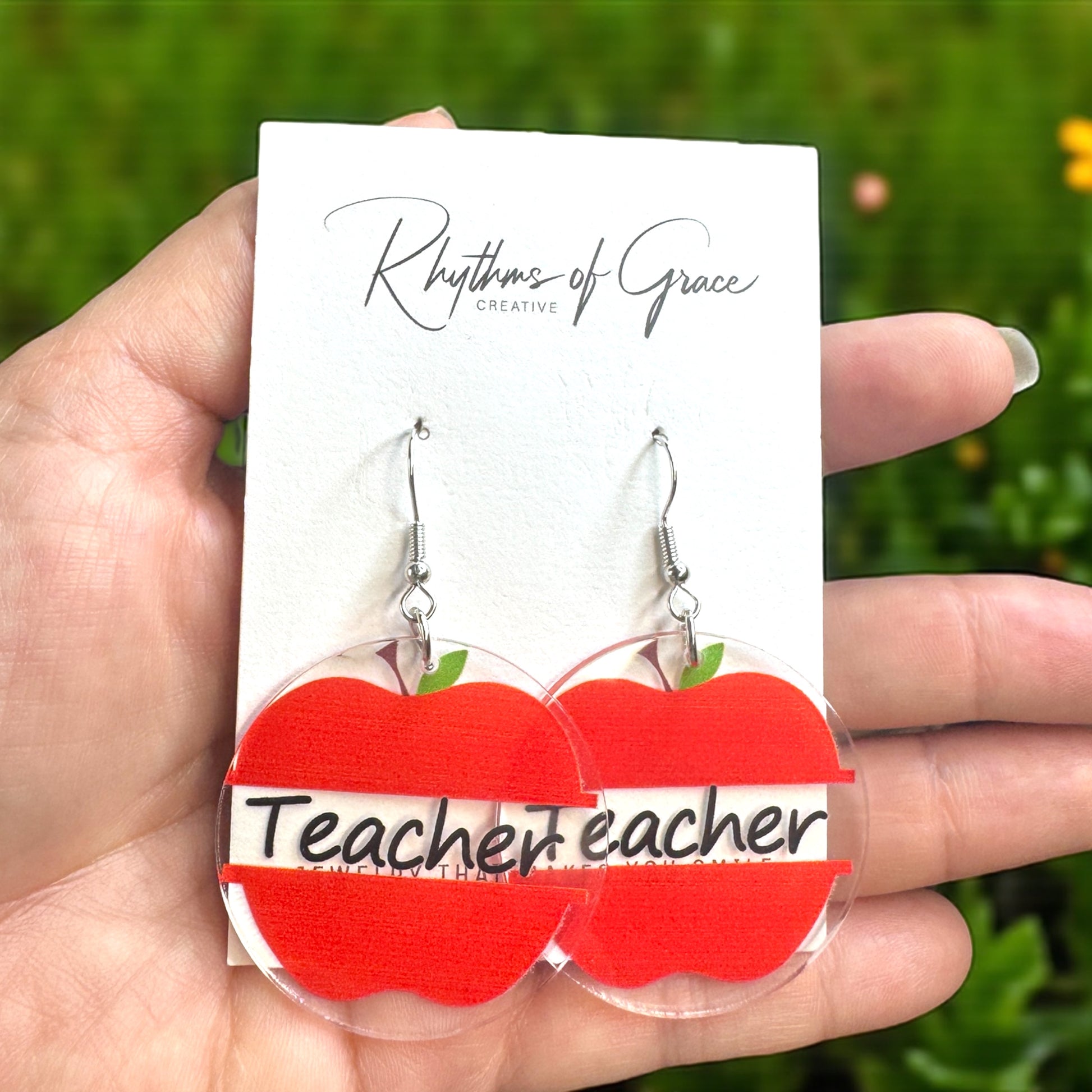 Teacher Earrings Collection: Show Your Passion for Teaching! 🍎 - Rhythms of Grace Creative