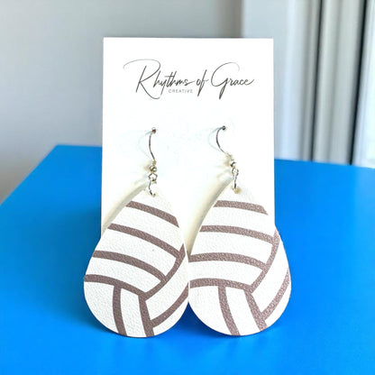 Spike Your Style: Volleyball Dangle Earrings! 🏐
