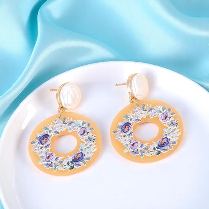 Blue Flower Earrings - Springtime Floral Elegance! 🌼