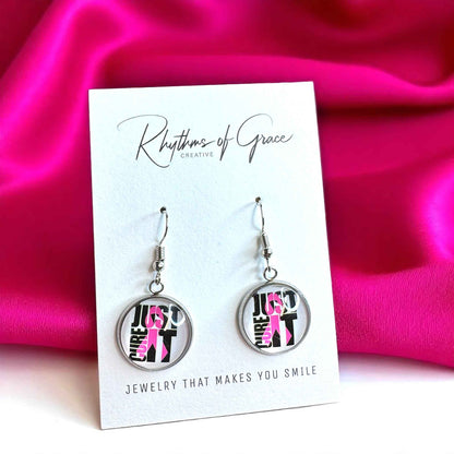 Fight Like a Girl (and Look Fabulous Doing It!) - Breast Cancer Awareness Earrings 💖