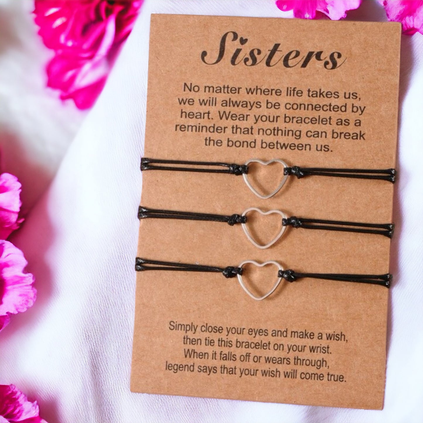Sisters Wish Bracelet - Friendship Bracelet, Mother’s Day, Beaded Bracelet, Inspirational Gift, Back to School, Easter Basket