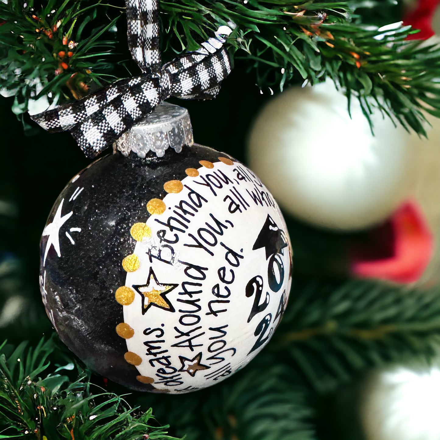 Christmas Ornament: Class of [YEAR] Graduate - Behind You, Before You, Around You, Within You