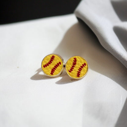 Step Up to the Plate with Our Baseball & Softball Stud Earrings! ⚾🥎