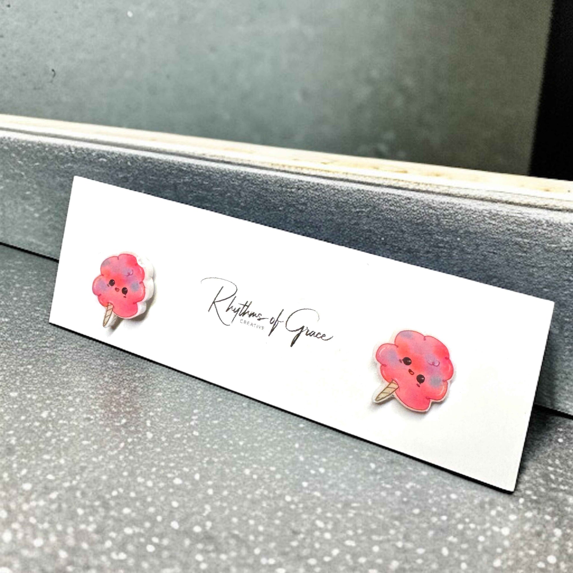 Sweeten Your Style: Adorable Cotton Candy Stud Earrings!