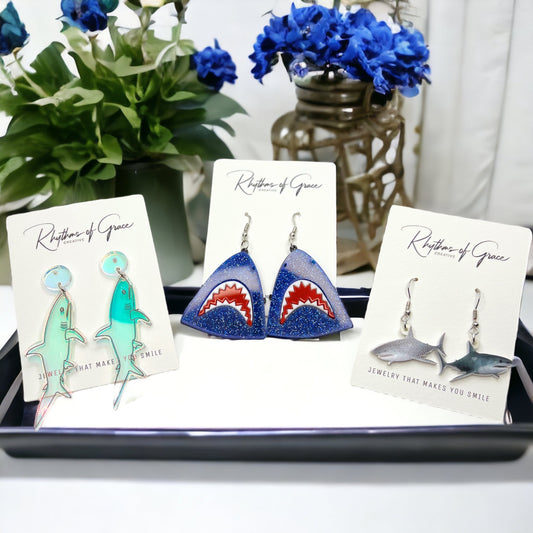 Shark-tastic Earrings: Dive into Style with JAWSome Accessories! - Rhythms of Grace Creative