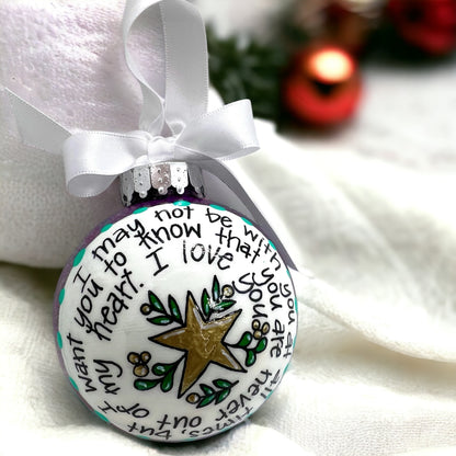 "Always in My Heart" Ornament - Personalized Christmas Keepsake