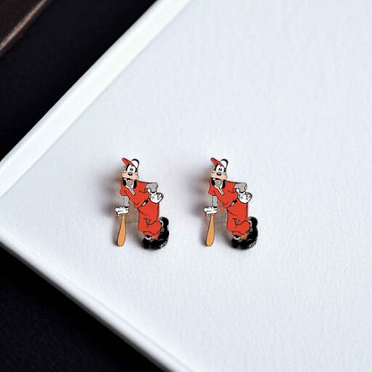 Hit a Home Run with Our Goofy Baseball Stud Earrings! ⚾️