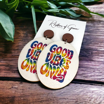 Good Vibes Only – Tie-Dye Peace Earrings That Pop - Rhythms of Grace Creative