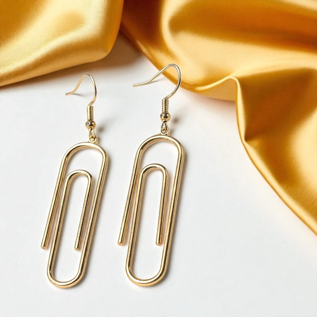 School's in Session: Gold Paperclip Earrings to Class Up Your Style! - Rhythms of Grace Creative