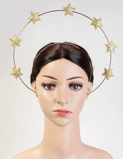 Celestial Headband - Gold Star Headband, Celestial Headpiece, Goddess Headpiece, Birthday Party, Star Goddess - Rhythms of Grace Creative