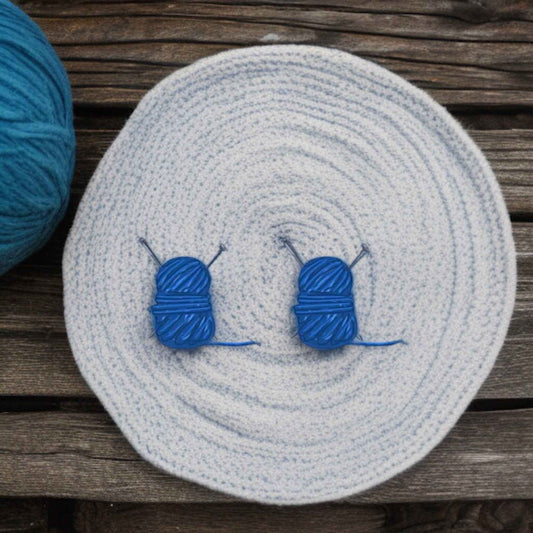 Ball of Yarn Stud Earrings – A Crafty Delight for Your Ears!