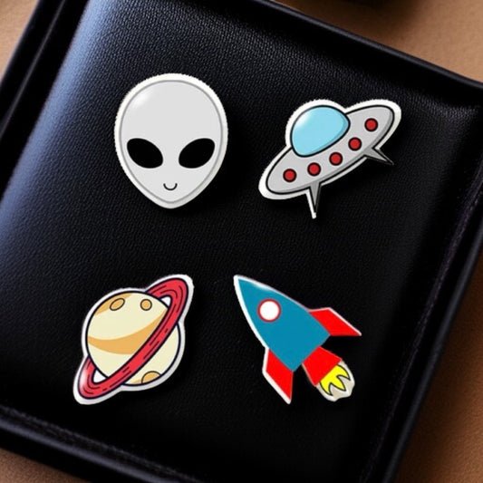 Blast Off into Style with Galactic Stud Earrings!