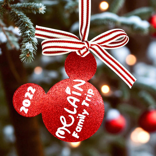 Mouse Ears Ornament | Personalized Family Trip Christmas Keepsake