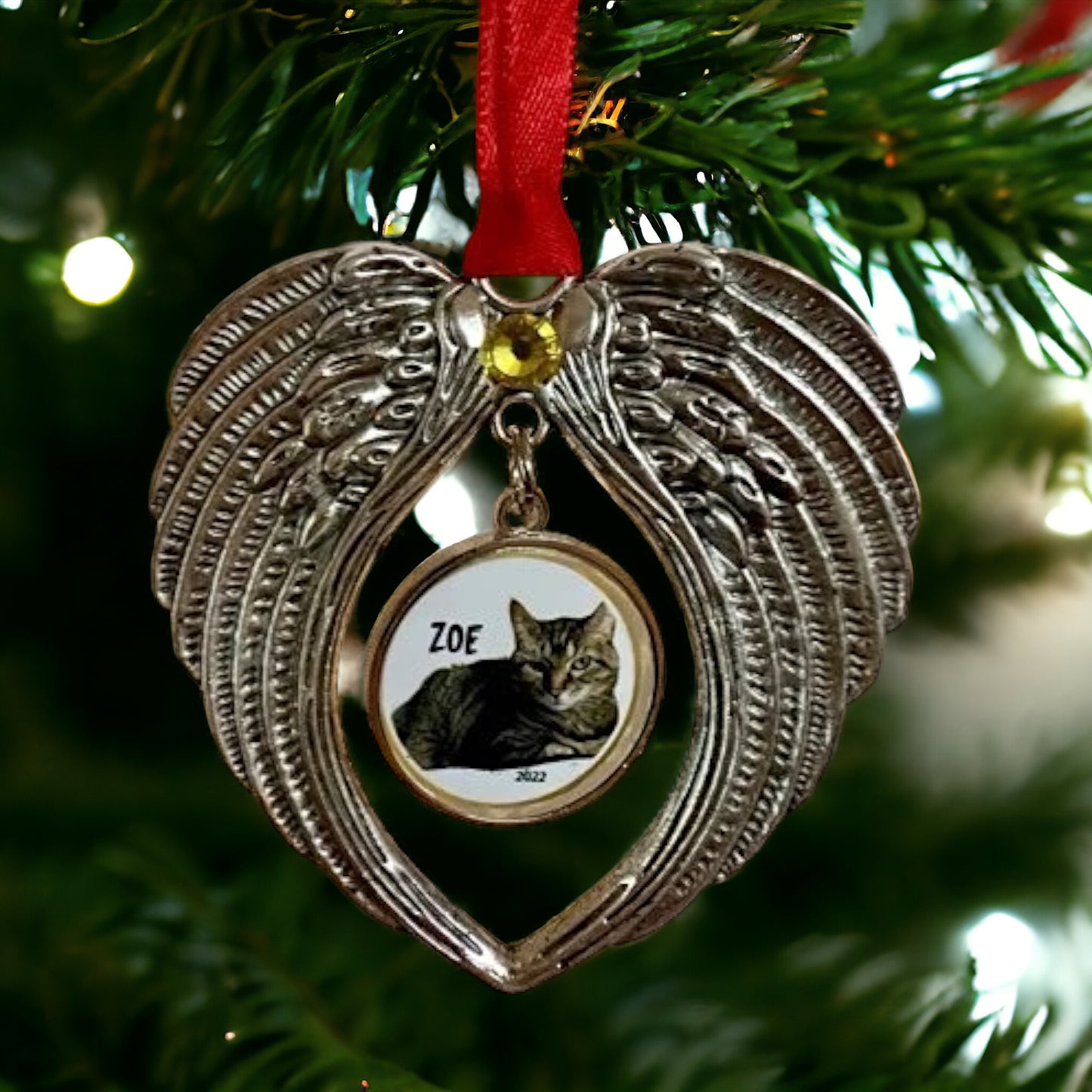 Heavenly Angel Wings Memorial Ornament – Custom Keepsake for Cherished Memories