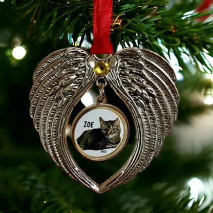 Heavenly Angel Wings Memorial Ornament – Custom Keepsake for Cherished Memories