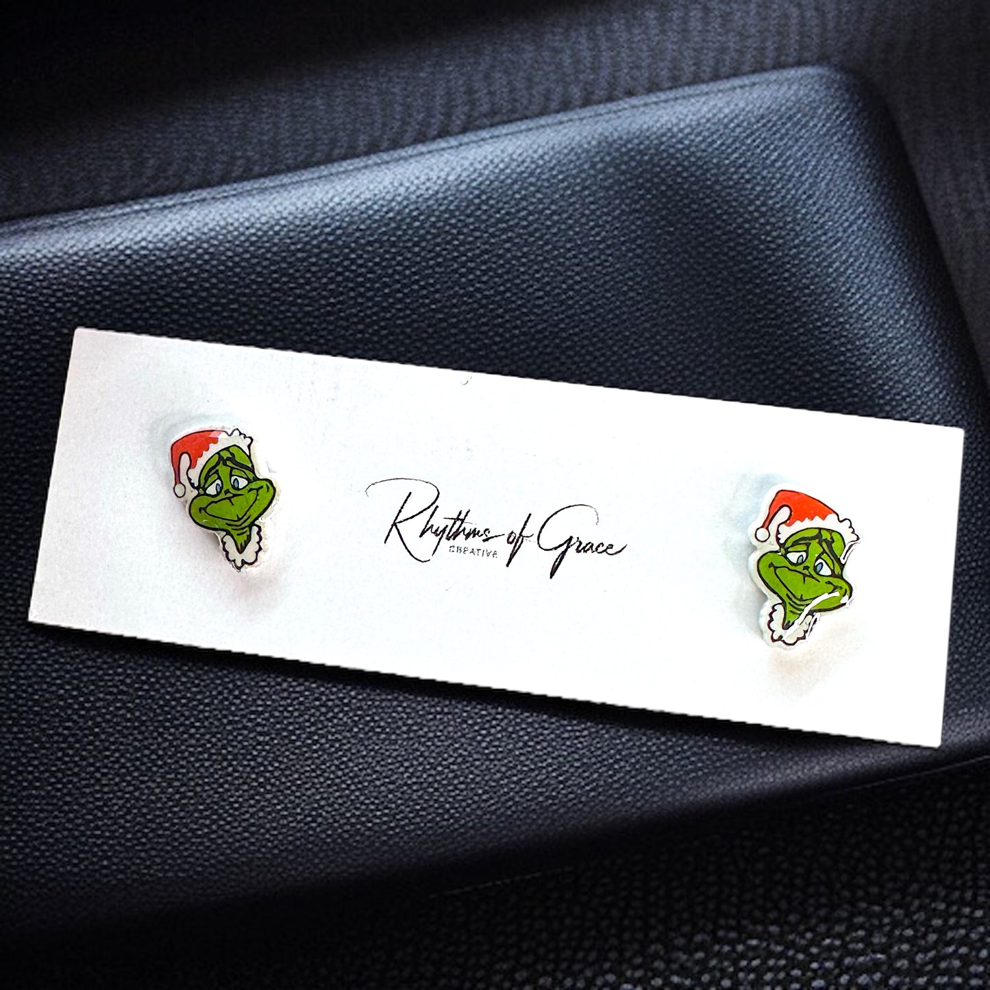 Grinchy Glam: Christmas Stud Earrings!🎄