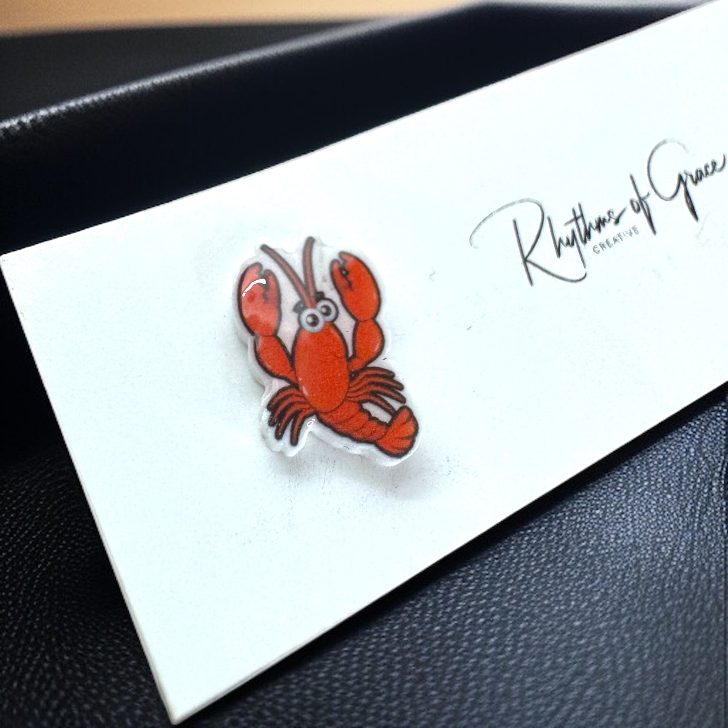 Crawfish/Lobster Stud Earrings – Dive into Style!