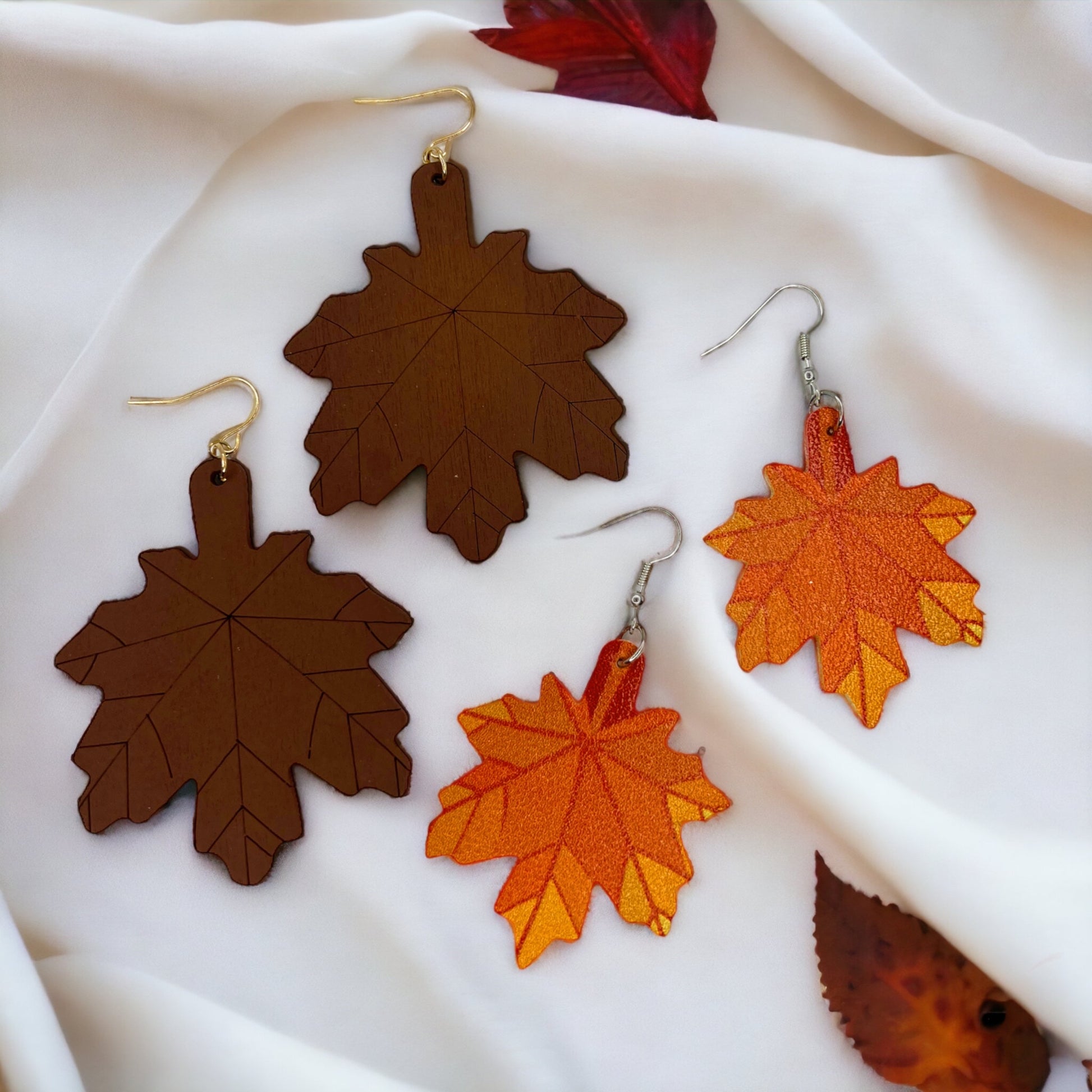 Fall in Love with Autumn: Handmade Maple Leaf Earrings! - Rhythms of Grace Creative