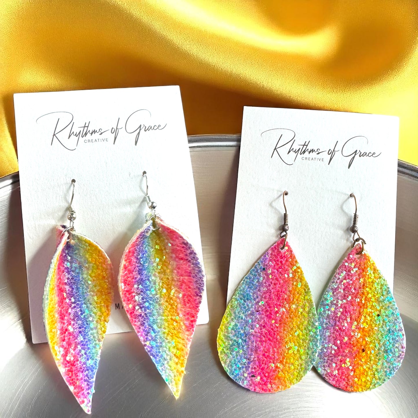 Sparkle and Shine with Neon Glitter Earrings