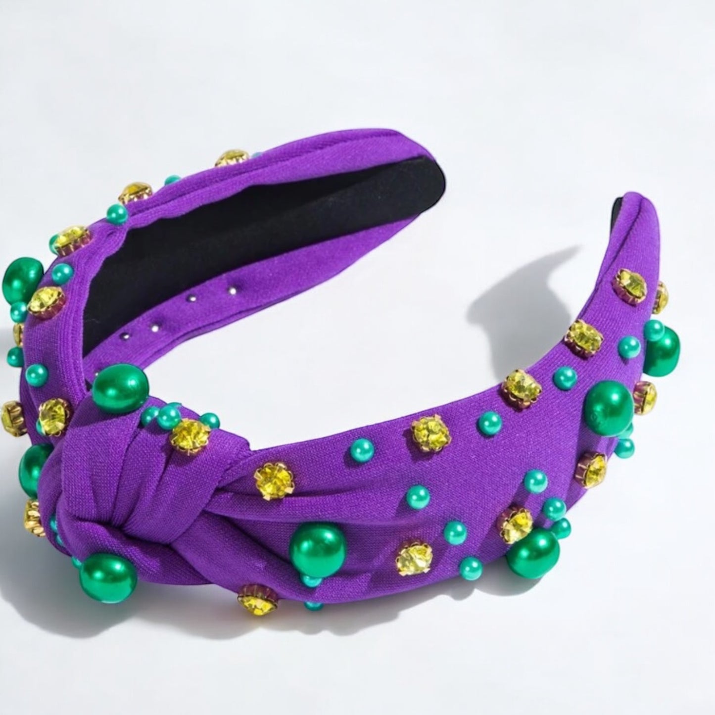 Dazzling Mardi Gras Headband - Vibrant Purple, Green, & Gold 🎭