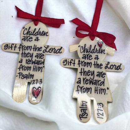 Handmade Child Christmas Ornament - A Cherished Personality Keepsake!