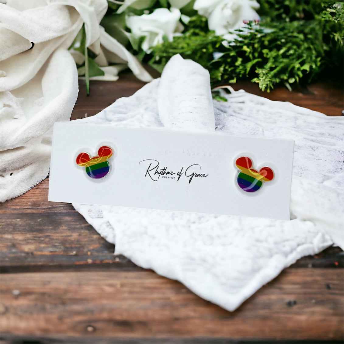 Rainbow Stud Earrings - Sparkle with Pride!