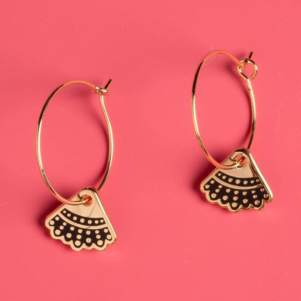 Delicate Dissent Hoop Earrings – Channel Your Inner RBG with Bold Elegance!