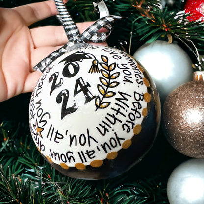 Christmas Ornament: Class of [YEAR] Graduate - Behind You, Before You, Around You, Within You