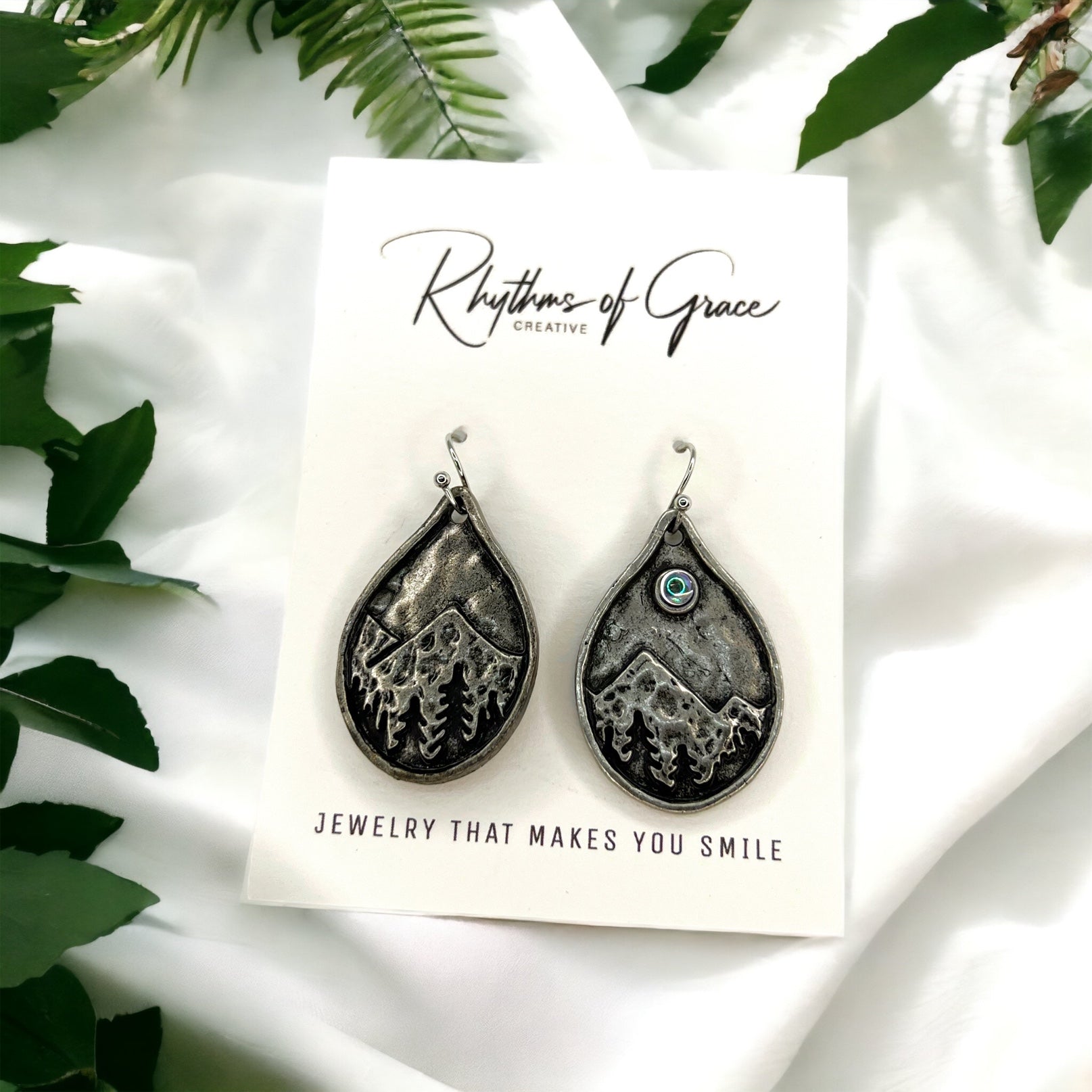 Adventure Awaits: Wanderlust Mountain Earrings - Redwood Forest Delights! - Rhythms of Grace Creative
