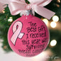 Christmas Ornament: "The Best Gift I Received This Year Was Surviving Breast Cancer"