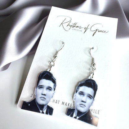 Rock Your Style: Elvis Presley Dangle Earrings - 12 Iconic Designs! 🎸