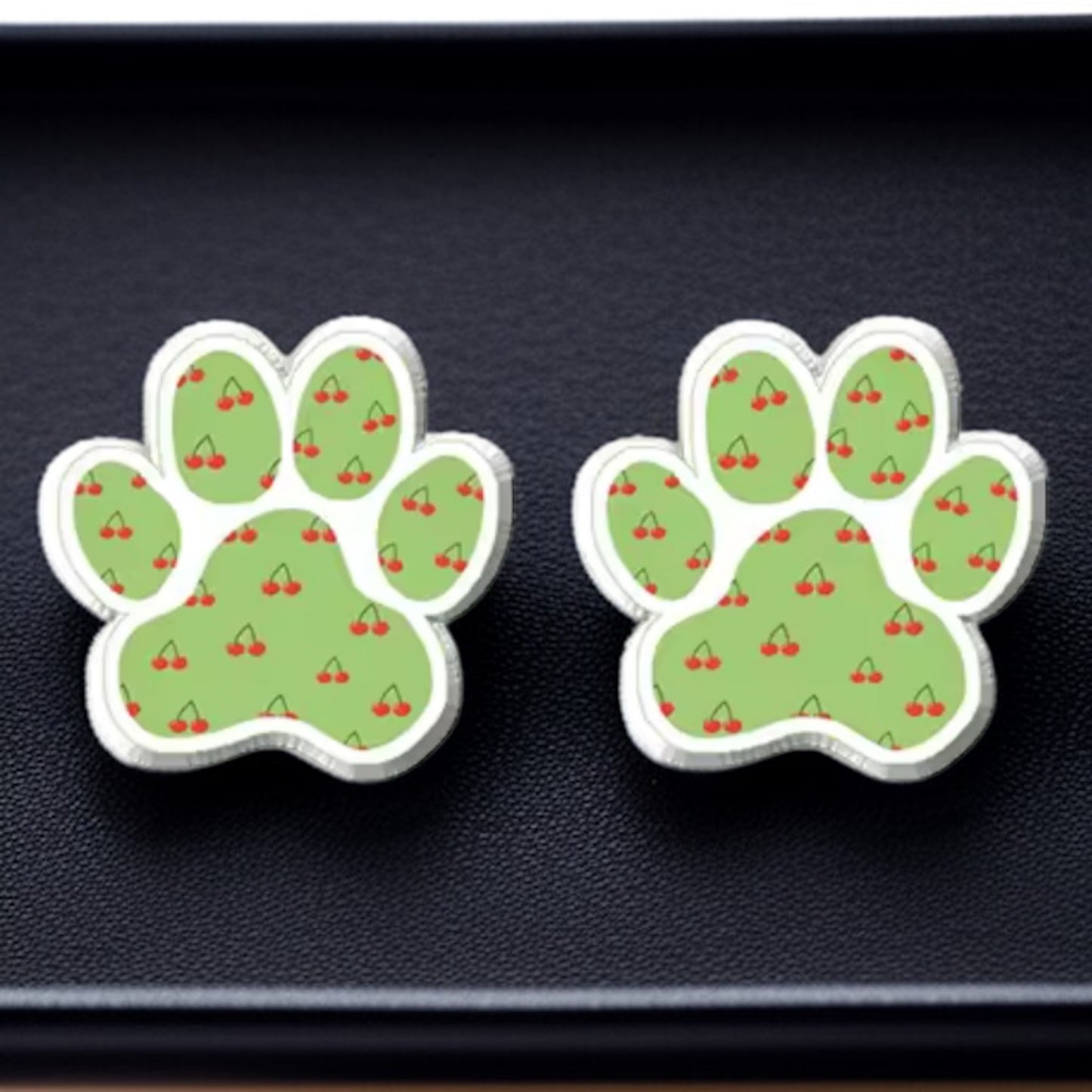 Vibrant Paw Print Studs – A Purr-fect Gift!