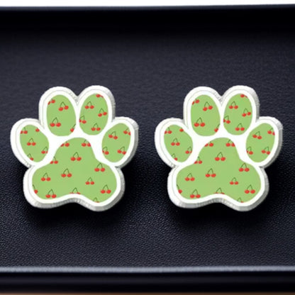 Vibrant Paw Print Studs – A Purr-fect Gift!