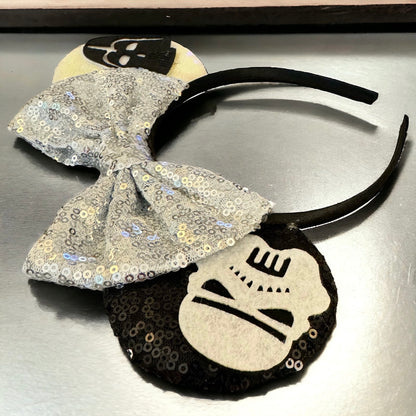 Star Wars Inspired Sequin Mouse Ears Headband, Darth Vader, Stormtrooper, NEW