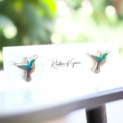 Flutter into Fashion with Hummingbird Stud Earrings!