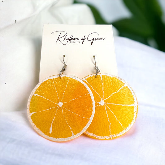 Slice of Sunshine: Orange Slice Earrings for Fruity Fun! - Rhythms of Grace Creative