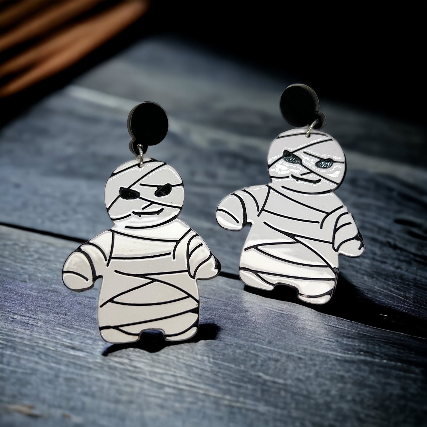Mummy Earrings - Unwrap the Halloween Fun! - Rhythms of Grace Creative