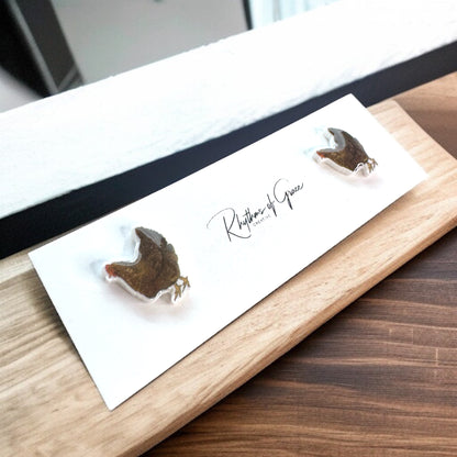 Cluck-tastic Chicken Stud Earrings – Three Charming Styles!