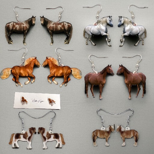 Unleash Your Inner Cowgirl with Our Handcrafted Horse Earrings! 🐴 - Rhythms of Grace Creative