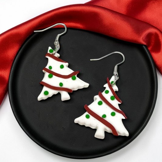 Christmas Tree Snack Cake Earrings