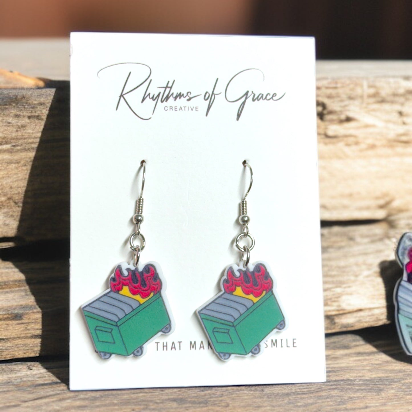 Hot Mess Express: Dumpster Fire Earrings to Spark Up Your Style!