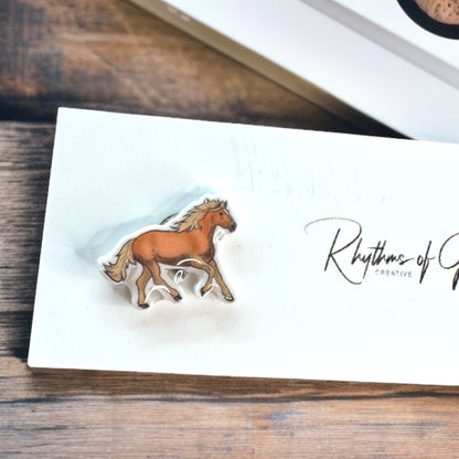 Hoofin' It in Style: Adorable Horse Stud Earrings!