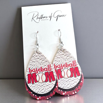 Hit a Home Run with Our Baseball Mom Dangle Earrings! ⚾️