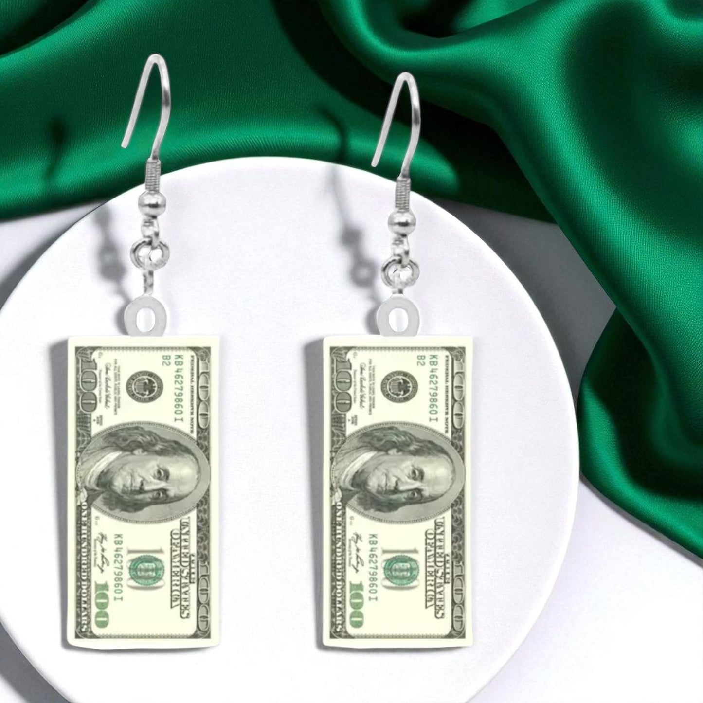 Benjamin Earrings: Flaunt Your Financial Flair! 💵 - Rhythms of Grace Creative