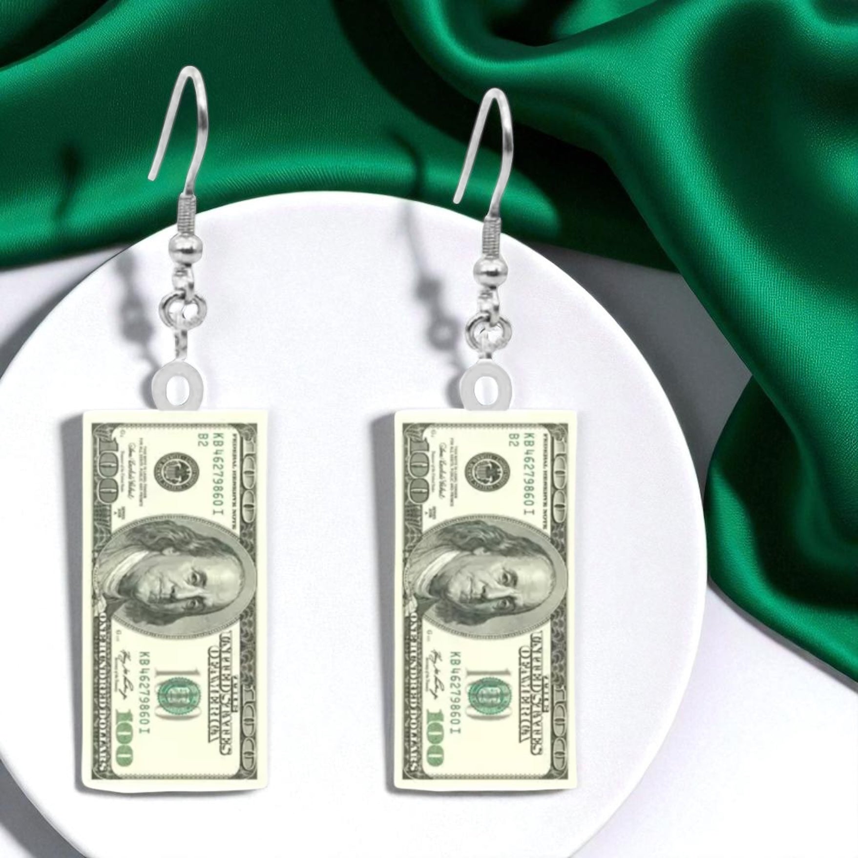 Benjamin Earrings: Flaunt Your Financial Flair! 💵 - Rhythms of Grace Creative