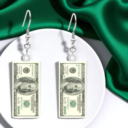Benjamin Earrings: Flaunt Your Financial Flair! 💵 - Rhythms of Grace Creative