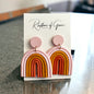 Colorful Rainbow Delight Earrings - Polymer Clay Accessories!