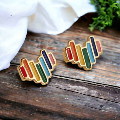 Rainbow Stud Earrings - Sparkle with Pride!